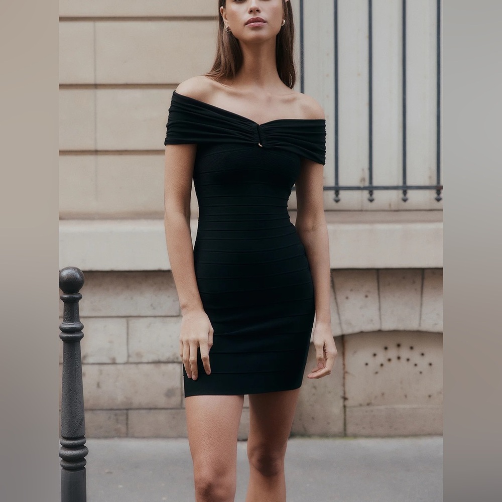 Herve Leger Black Bandage Dress